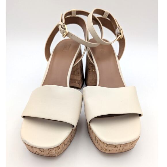 Nordstrom Rack Ansel Platform Ankle Strap Sandal Women's White Size US9 EU40 - Picture 9 of 11